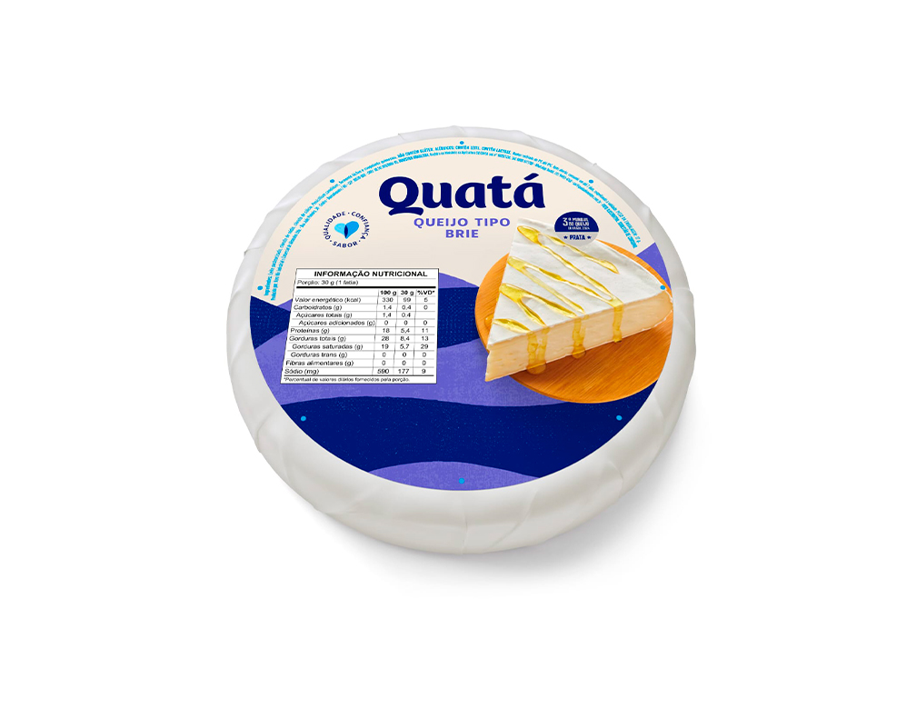 QUEIJO BRIE FORMA QUATÁ 1 KG (CX 2 PÇ)